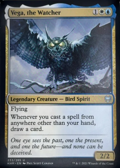 front of card