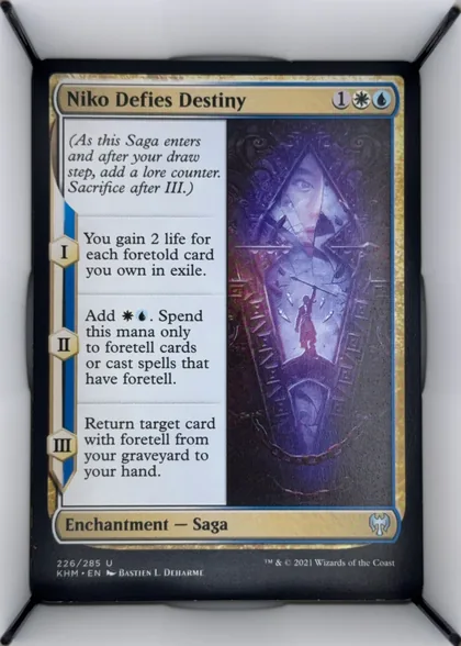 front of card