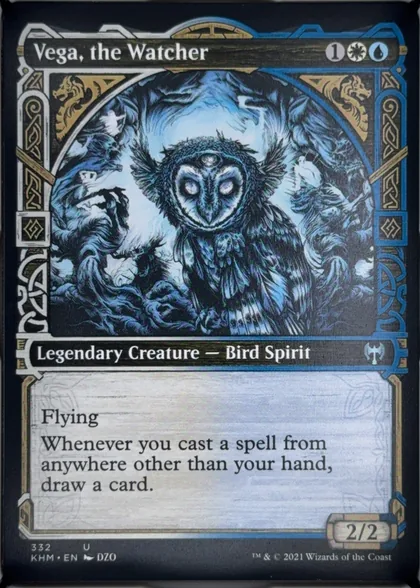 front of card