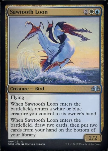 front of card