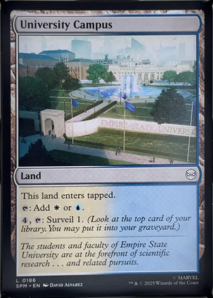 front of card