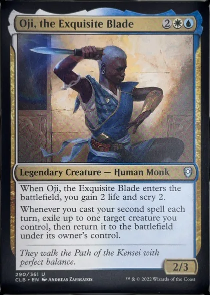 front of card