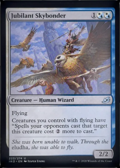 front of card