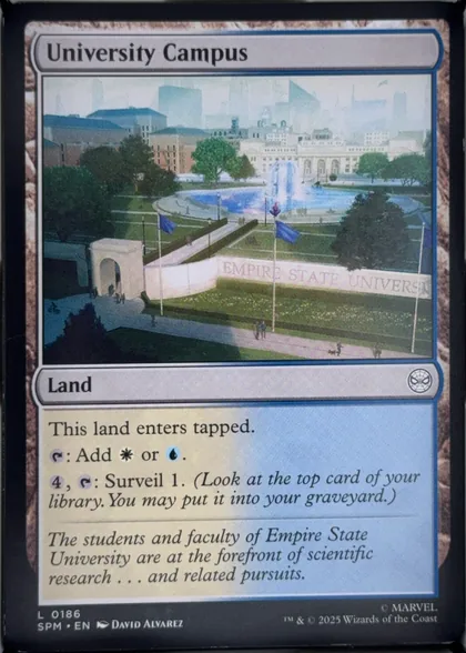 front of card