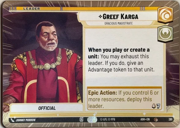 back of card