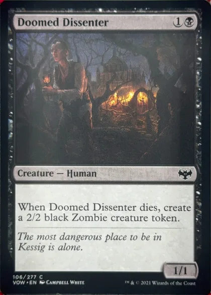 front of card