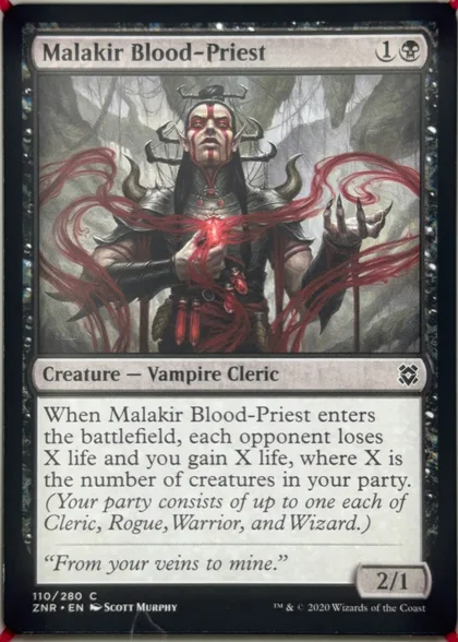 front of card