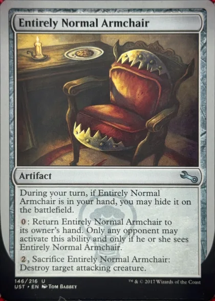 front of card