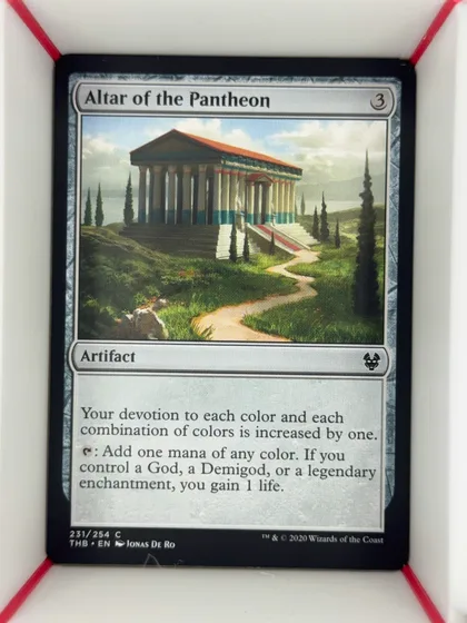 front of card