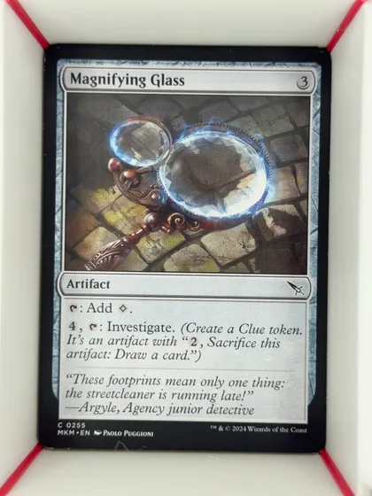 front of card