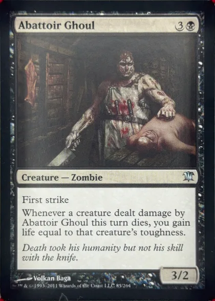 front of card