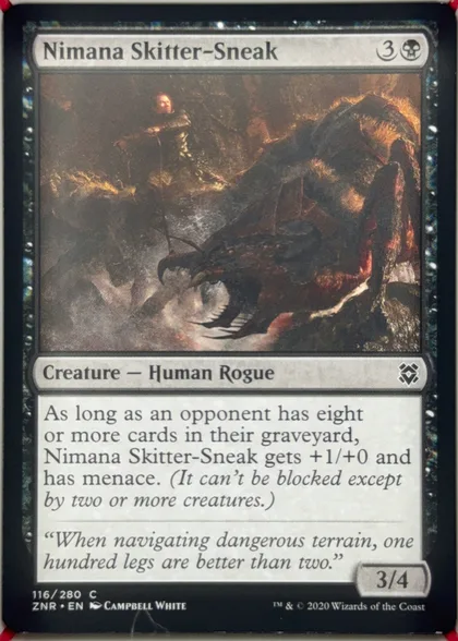 front of card