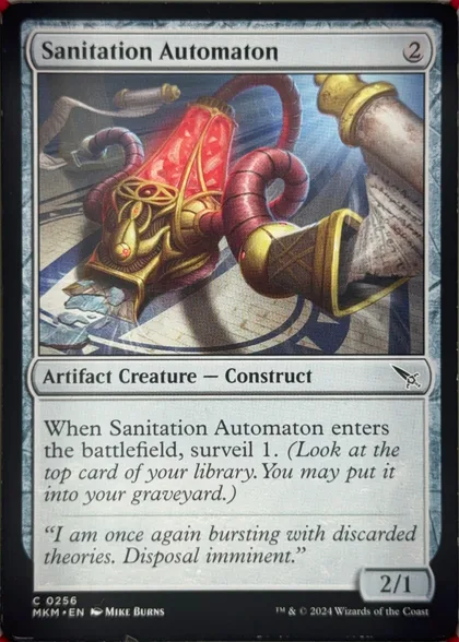 front of card