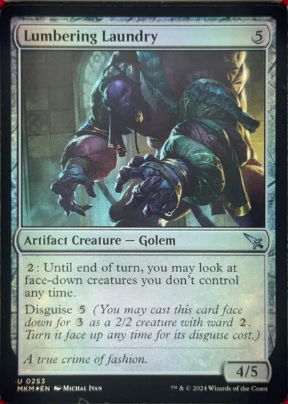 front of card