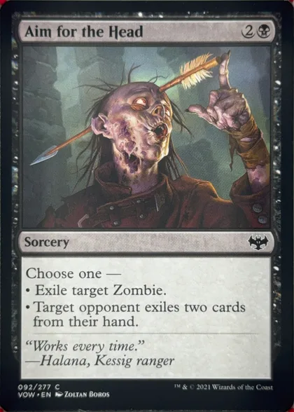 front of card