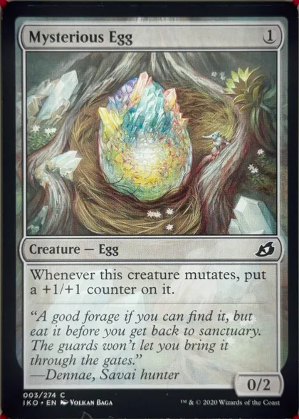front of card