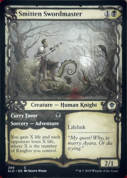 front of card