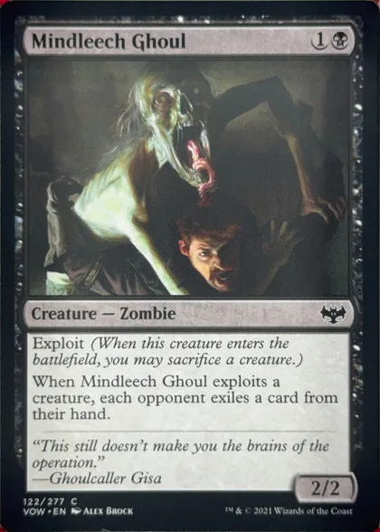front of card