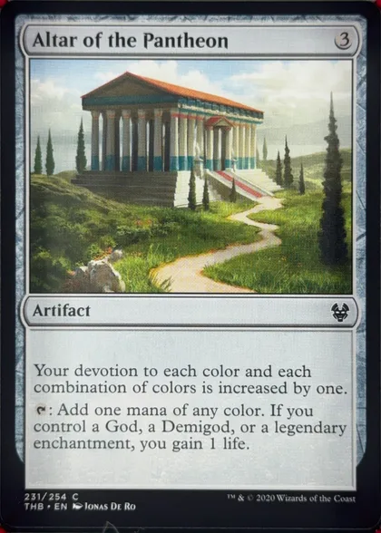 front of card
