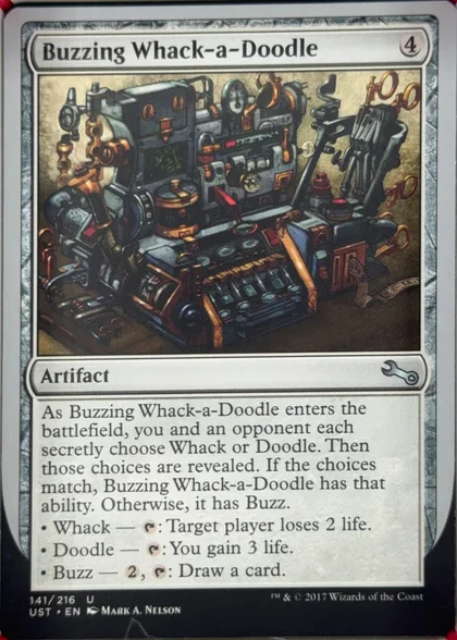 front of card