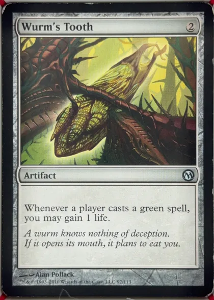 front of card