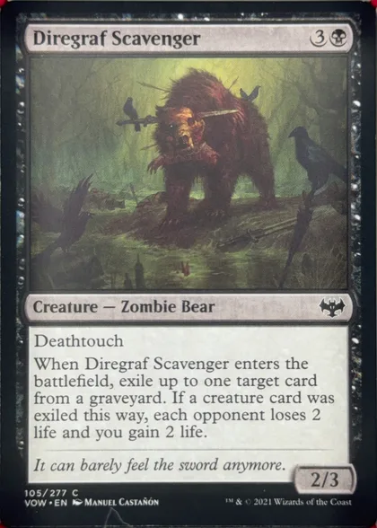 front of card