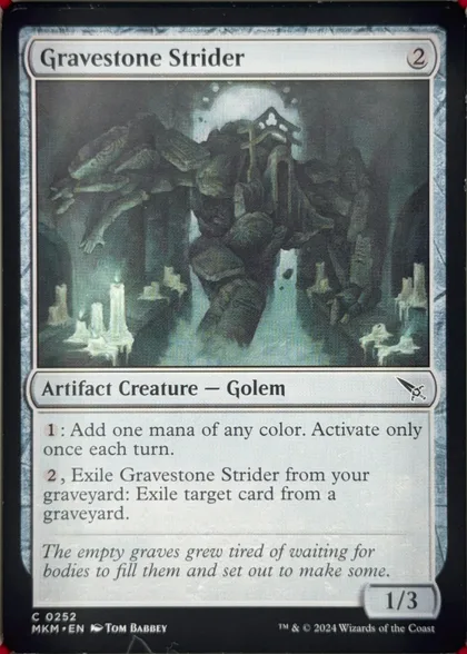 front of card