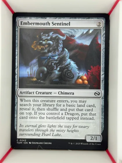 front of card