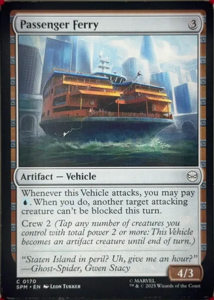 front of card