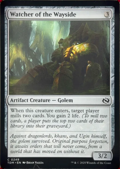 front of card