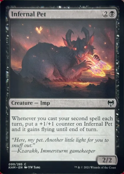 front of card