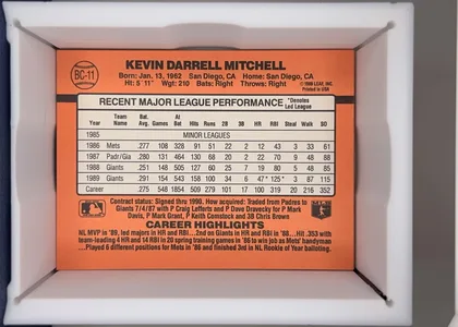 back of card