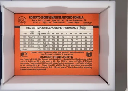 back of card