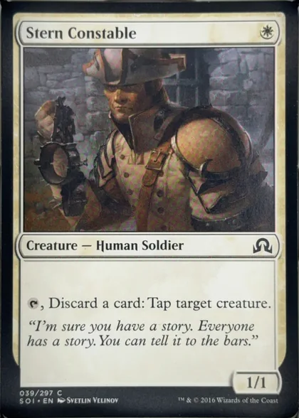 front of card