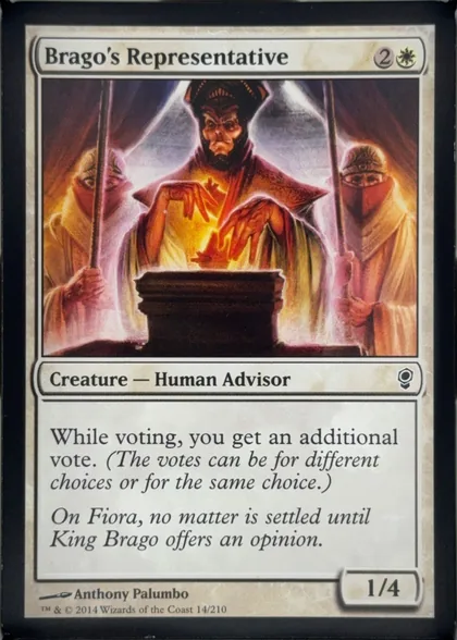 front of card