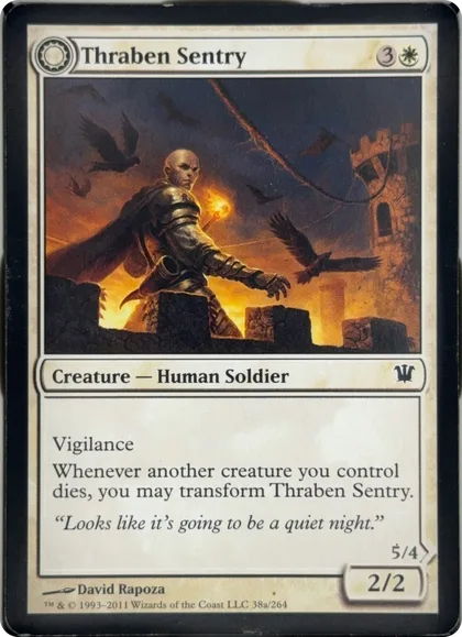 front of card