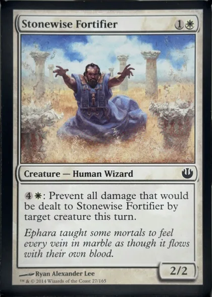 front of card