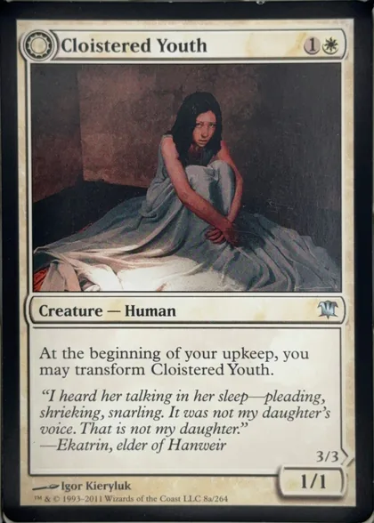 front of card