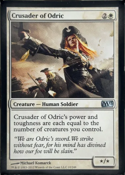 front of card