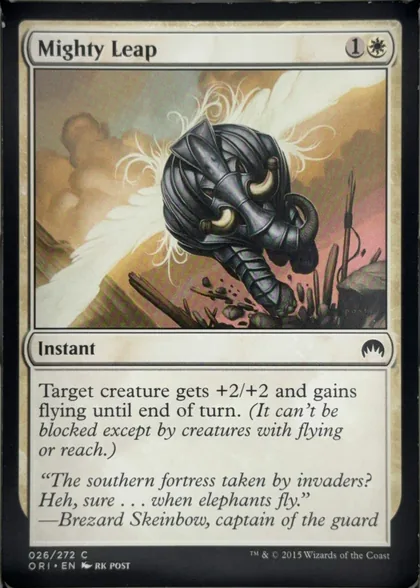 front of card