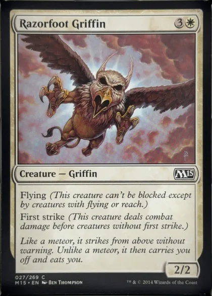 front of card