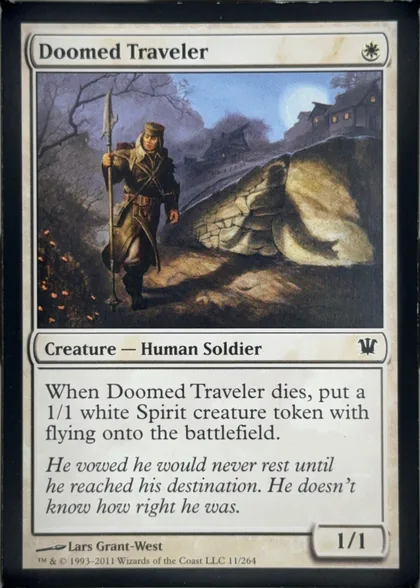 front of card
