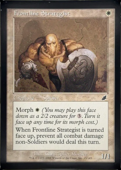 front of card