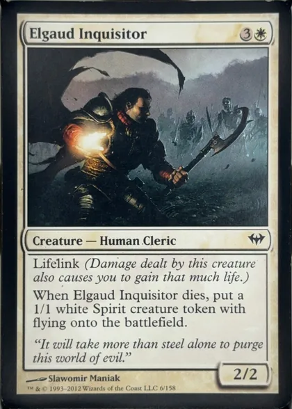 front of card
