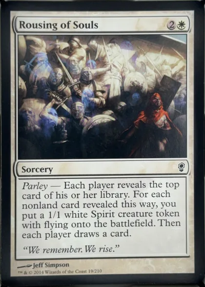 front of card