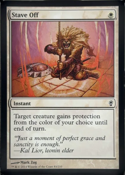 front of card