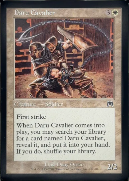 front of card