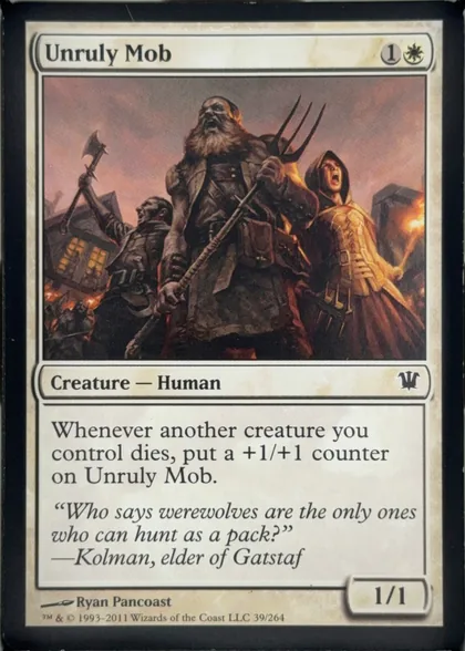 front of card