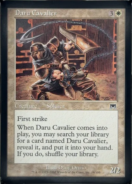 front of card