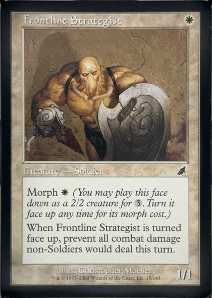 front of card